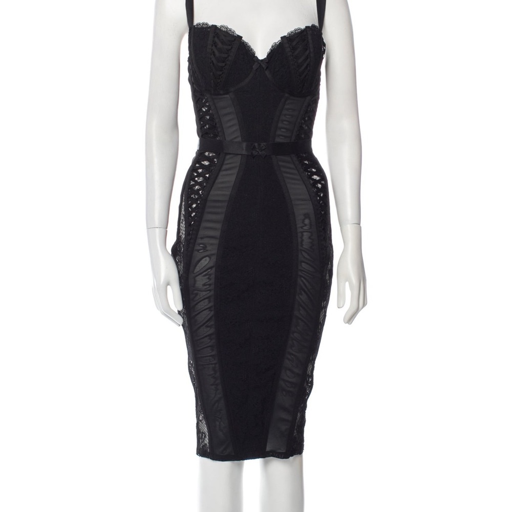 Agent Provocateur Elegant Black Midi Dress